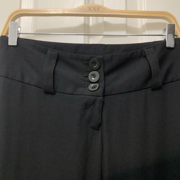 Y2K Wet Seal Black Wide Leg Dress Pants Women’s Size 7 Made in USA NWT - Picture 3 of 6